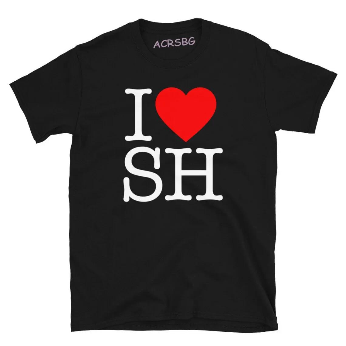 I Love SH  Ʈ T  Ʈ ׷ ϼ Ƽ ̾ ư ̵ ž   ÷  streetwear Clothes